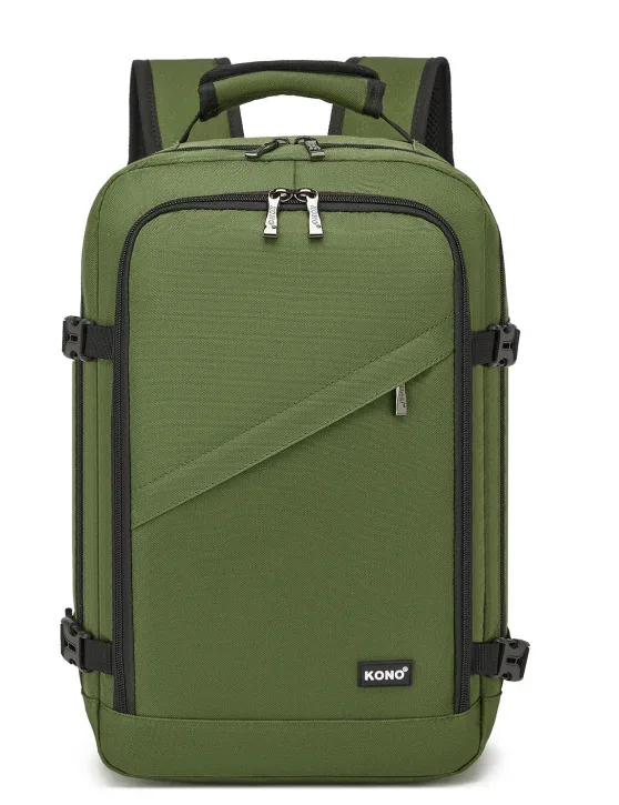 kono sac de cabine 40x20x25 cm pour sac à dos de bagage à main ryanair sous le siège, taille cabine 20l noir minimaliste