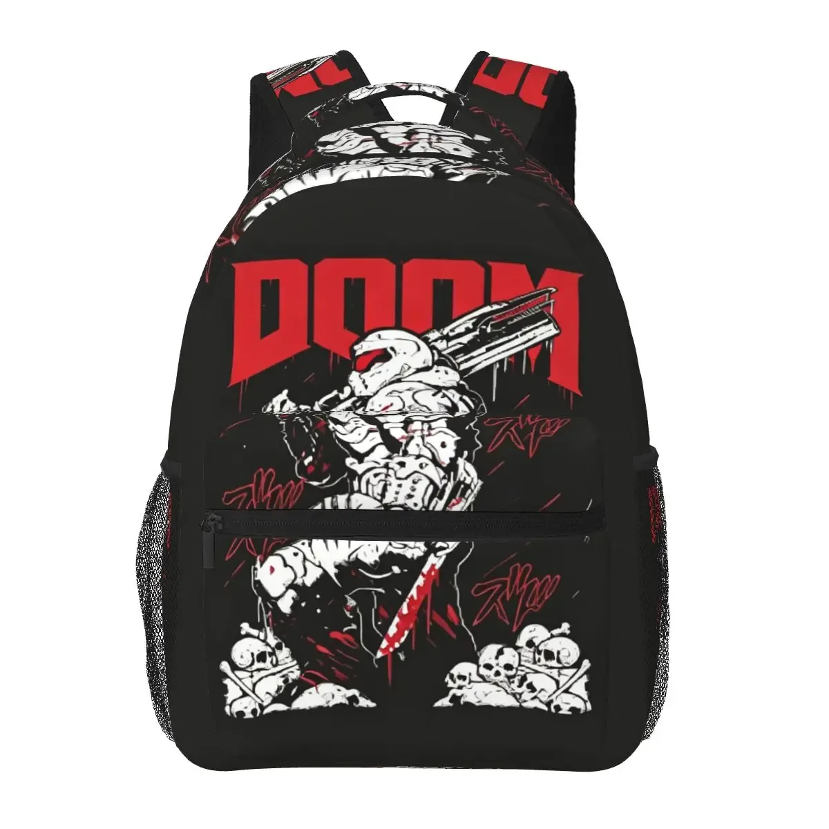 og doom slayer – sac à dos de jeu pour étudiants, sac d'école, sac à dos de randonnée, de voyage, pour garçons et filles, sac à livres à la mode, sacs à bandoulière
