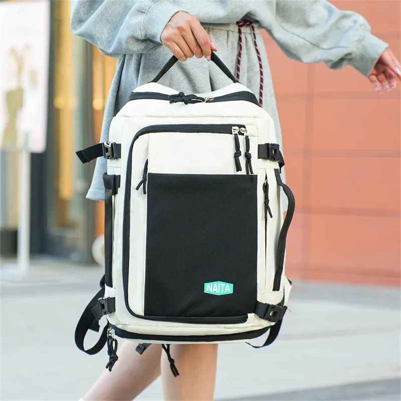 sac de sport et de voyage unisexe grande capacité extensible avec compartiment à chaussures et pochette indépendante pour ordinateur portable en nylon décontracté