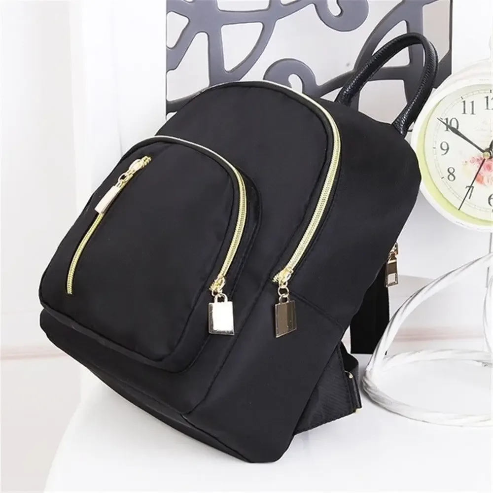 sac à dos mini multifonctionnel mignon pour fille noire, sac à bandoulière en oxford, sac de jour