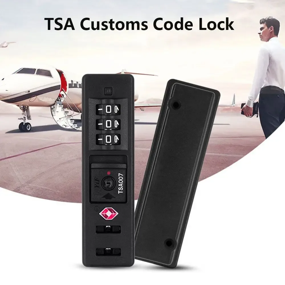 cadenas code douanier serrure tsa métallique noir argent sécurité voyage valise sac porte documents