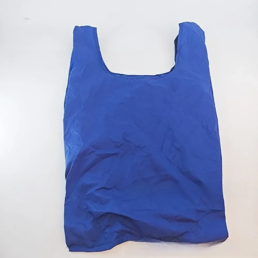 sac de courses pliable en nylon portable, mécanisme de pliage durable, sac fourre-tout réutilisable, matériau imperméable, sac écologique ultra-léger en nylon