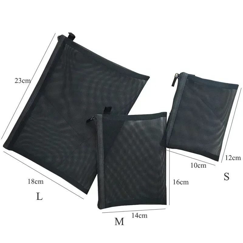 sac à cosmétiques en maille pour femmes, rangement de voyage, sac de maquillage, organisateur, pochette de maquillage portable, petite et grande trousse de toilette et de beauté