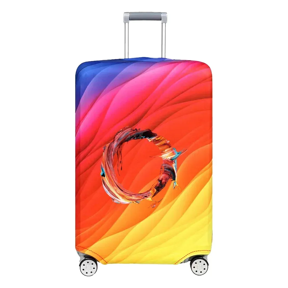 juste de bagage de voyage, housse de protection, motif de lettre de peinture, tissu de commande anti-poussière, étui à bagages, 18-32 po