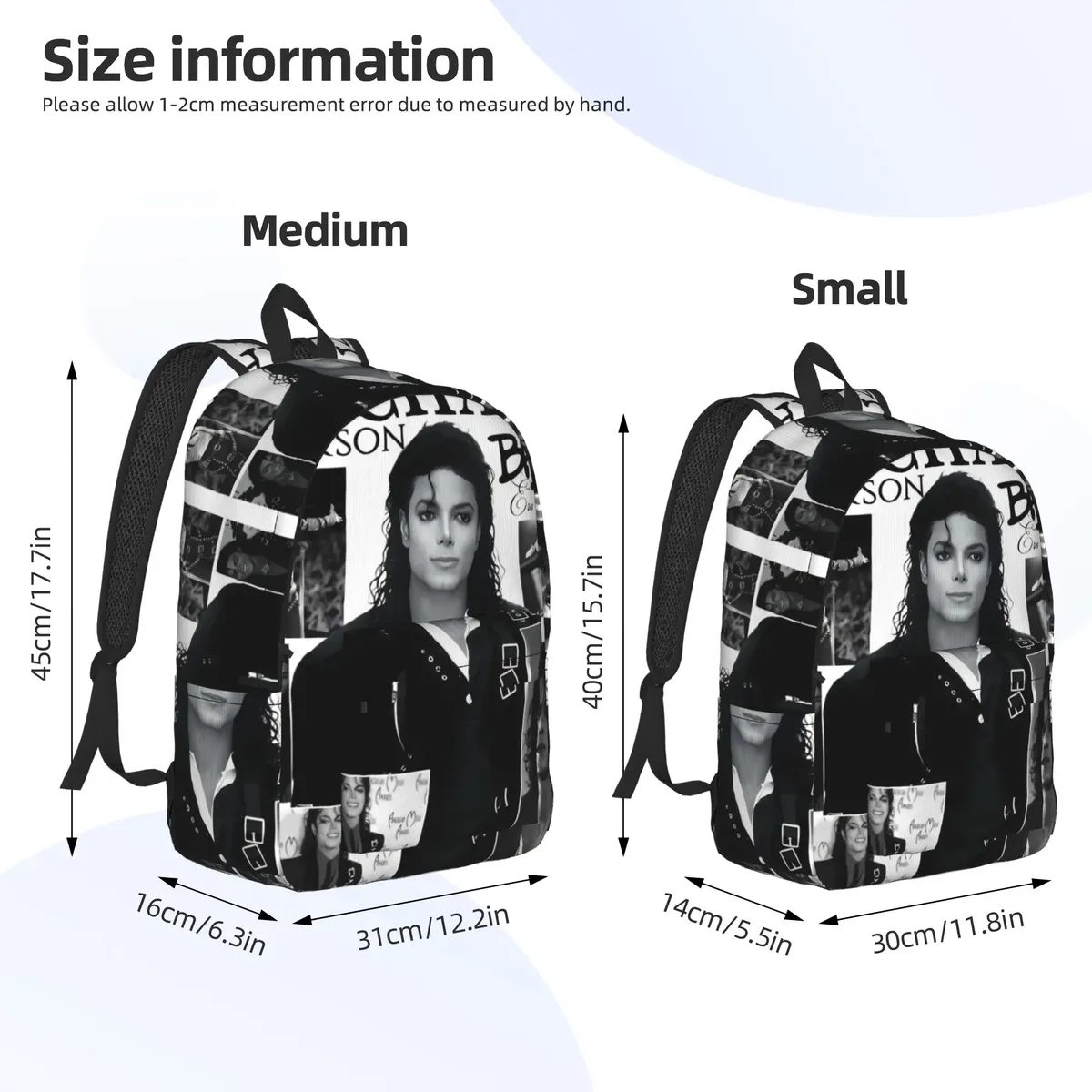 sac à dos michael jacksons musical movie 2026 pour hommes et femmes, sac à dos cool pour le lycée, le travail, le collège, en toile, durable