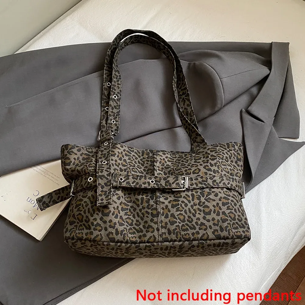 sac décontracté imprimé léopard pour femmes, grande capacité, nouveau sac à bandoulière léger et polyvalent, fourre-tout décontracté pour les déplacements