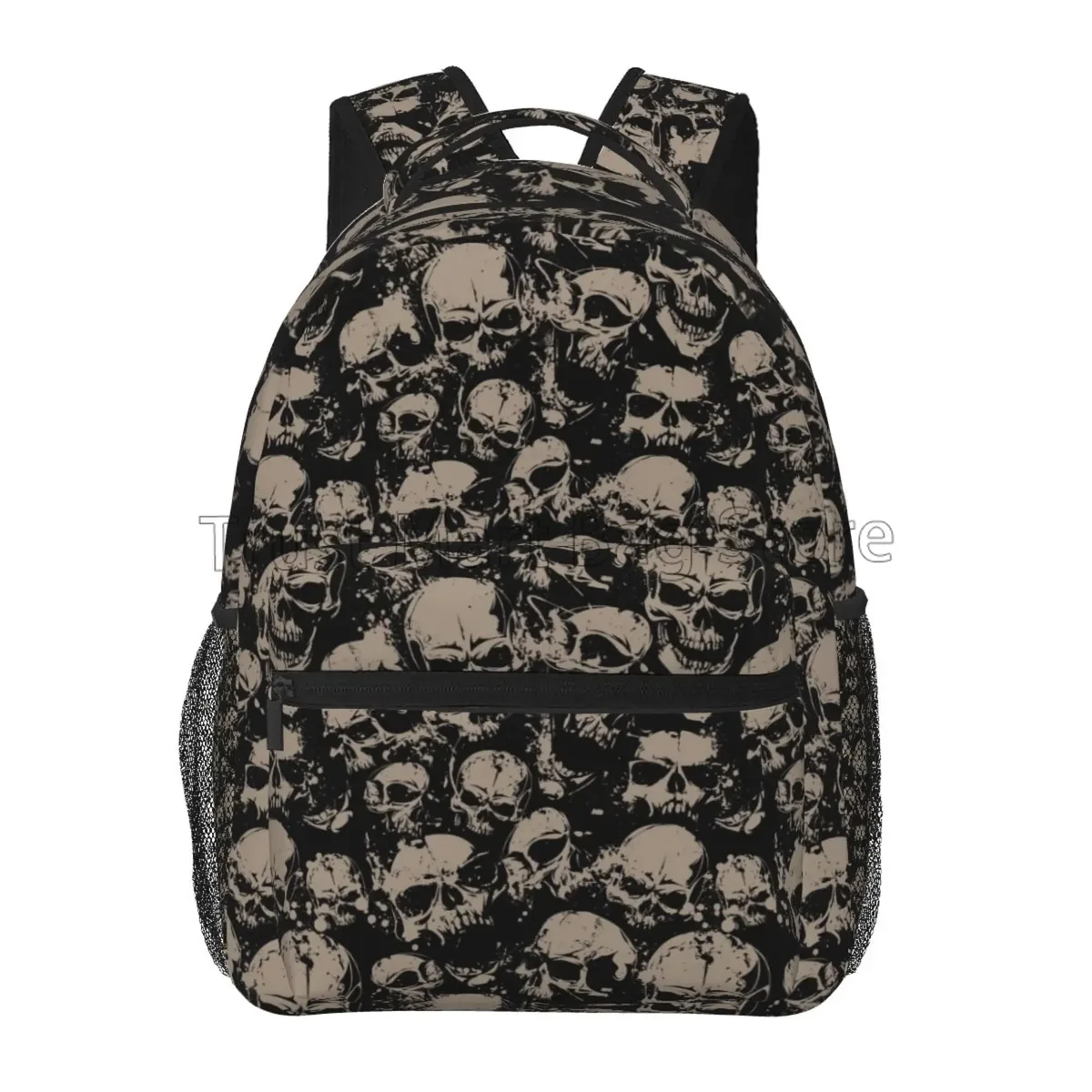 sac à dos crâne rétro effrayant pour femmes et hommes, sac de voyage décontracté, sac à livres d'université, pochette d'ordinateur, sac à bandoulière de travail et d'affaires