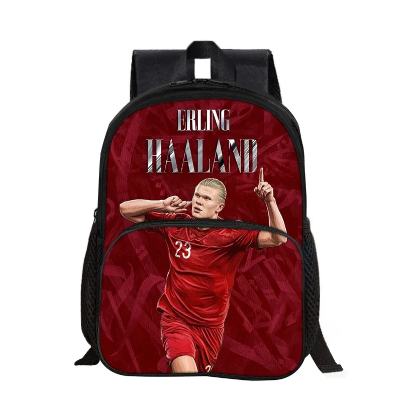 sac à dos haaland avec poche avant pour étudiants et enfants, sac d'école pour star du football, sac de sport, sac de voyage de grande capacité