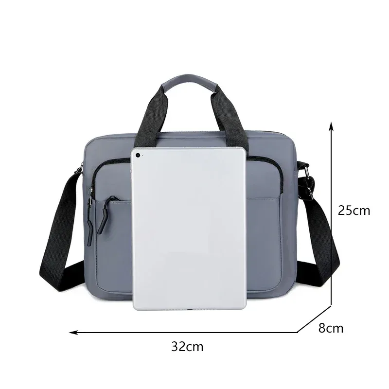 porte documents oxford hydrofuge polyester black blue beige 32x25x8cm epaule simple double epaule portable