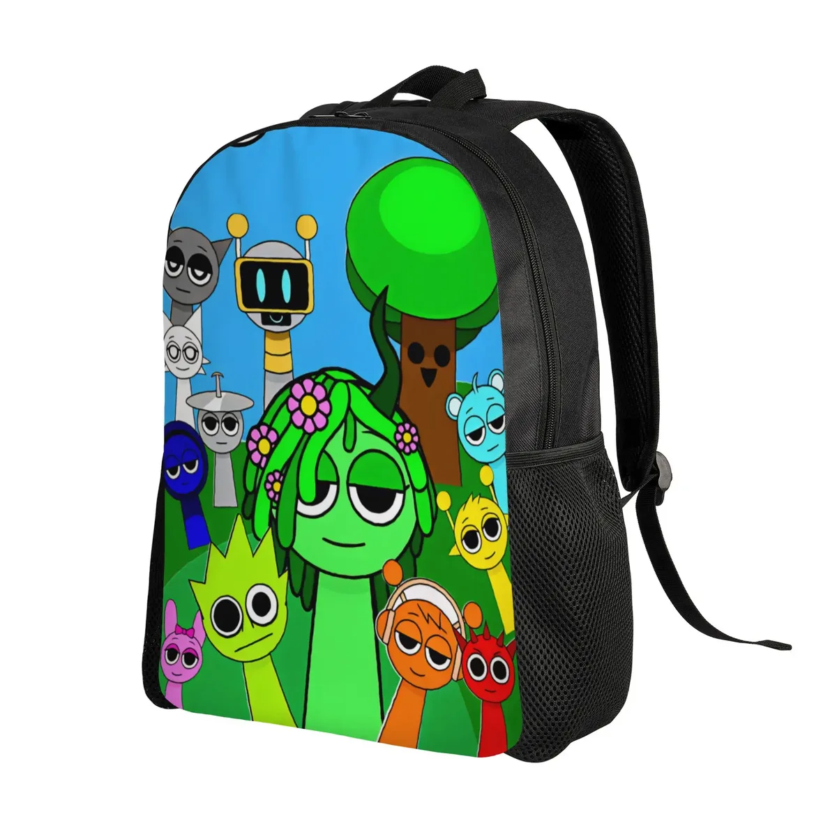 sac à dos de voyage all my sprunkis game, sacs d'école unisexes mignons, sac à dos souple de haute qualité
