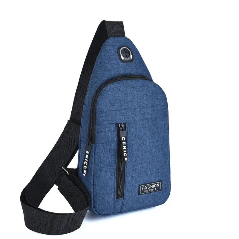 2025 nouveau sac de poitrine multifonctionnel hommes mode tendance oxford tissu sac à bandoulière style coréen décontracté sac de messager étanche