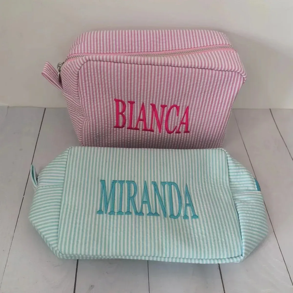 Trousse de toilette personnalisée avec monogramme, trousse de maquillage, cadeaux pour demoiselles d'honneur, trousses de voyage personnalisées, grande capacité, sac de rangement.
