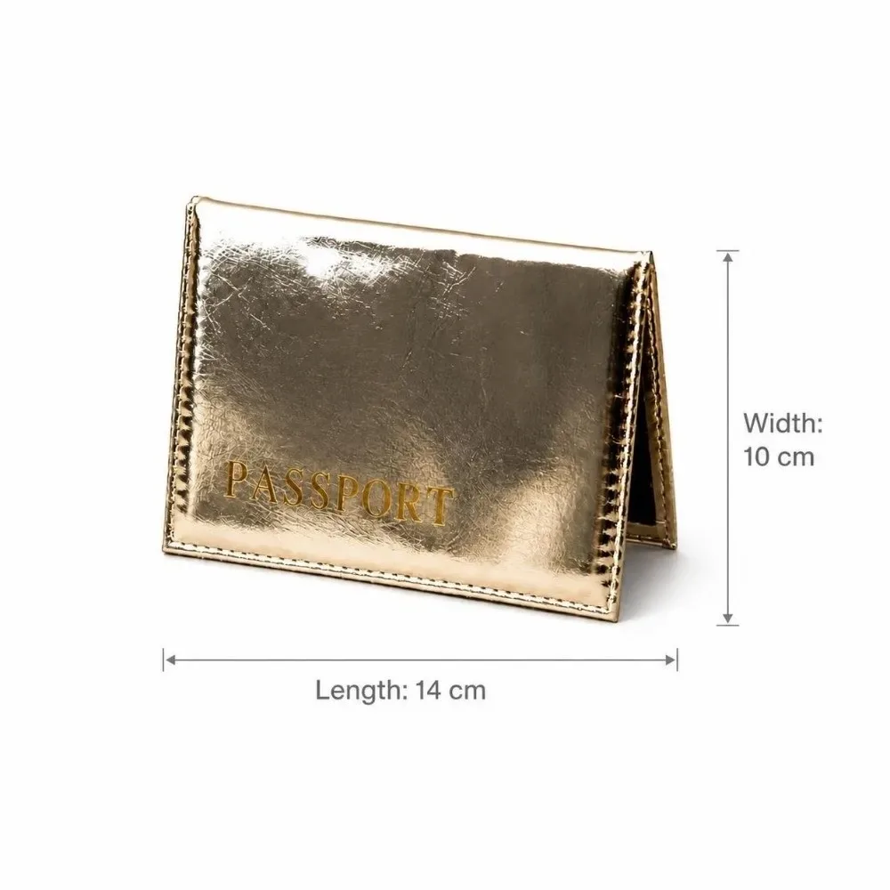 porte-passeport en cuir pu tendance, imperméable, brillant, avec paillettes, porte-cartes de crédit, multifonction, pour voyages d'affaires