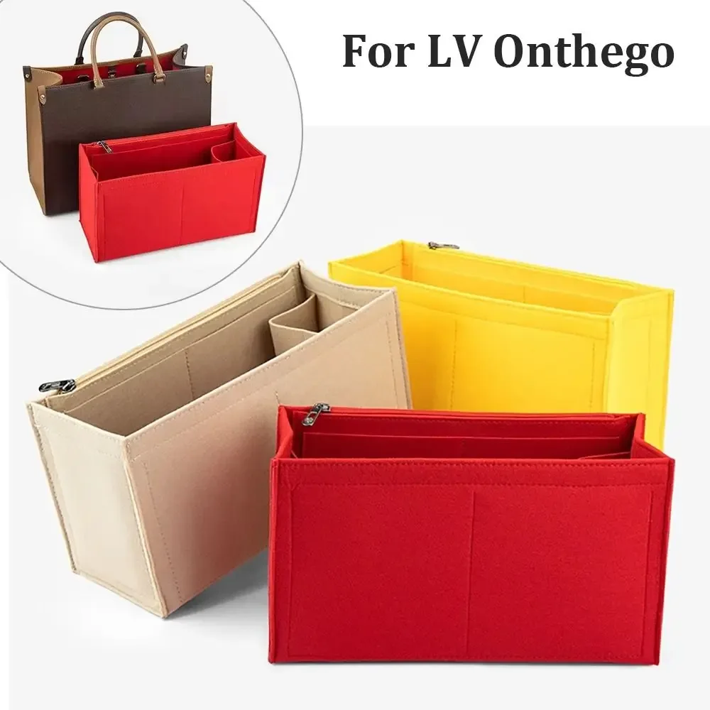 sac fourre-tout interne en feutre pour lv onthego, support de sac en feutre de haute qualité, organisateur de sac à main en poudre, doublure d'insertion