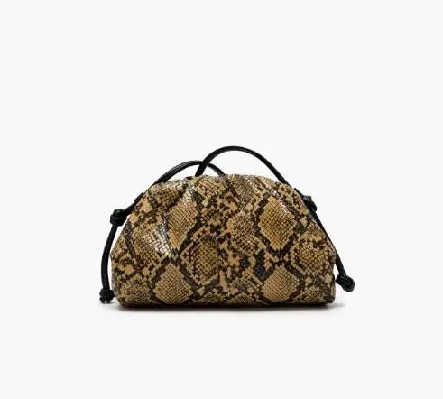 sacs à main plissés serpentin pour femmes, pochette, sac à bandoulière, motif serpent, sac de luxe de créateur