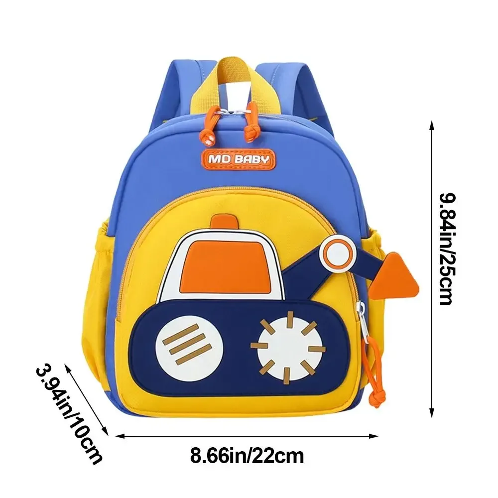 mini sac à dos pour tout-petits garçons, motif excavatrices de dessin animé, sac à dos de maternelle ergonomique, résistant à l'usure, avec bretelles larges