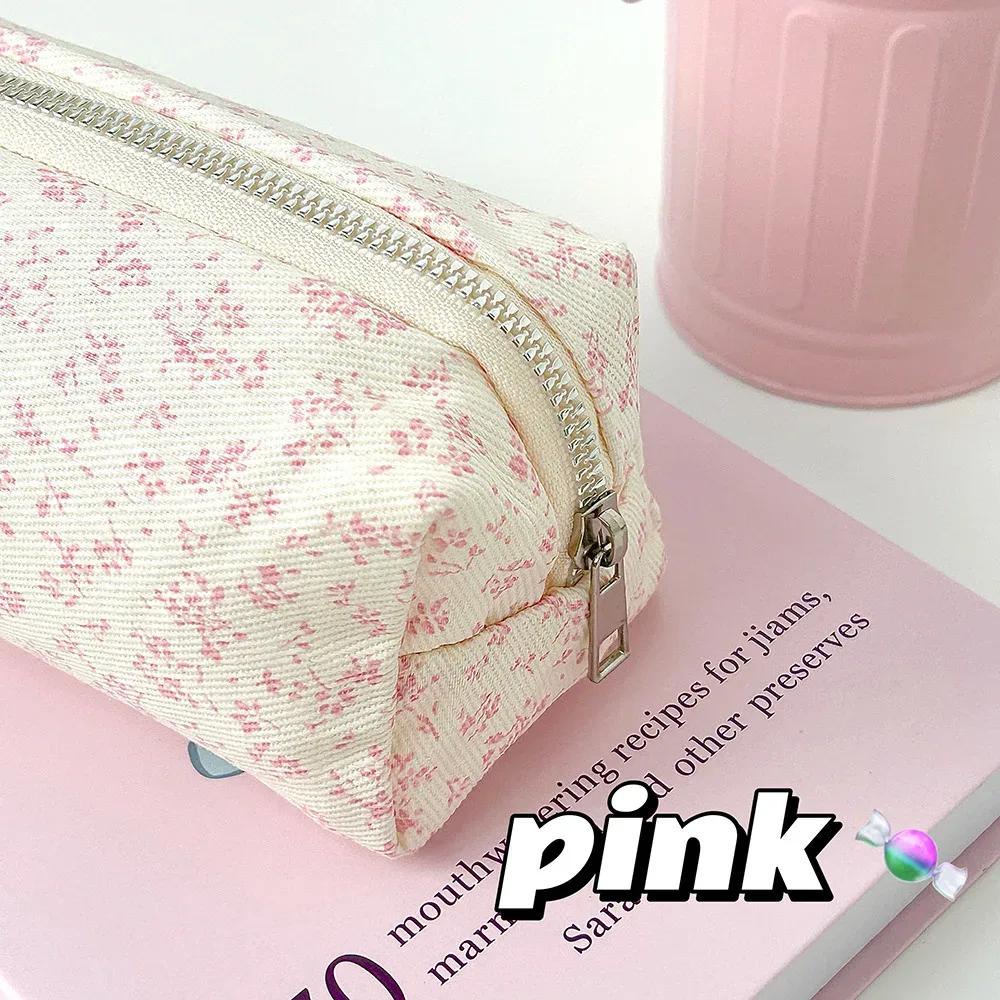 sac de maquillage en toile de haute qualité, sac de rangement portable, sac à stylos élégant pour artistes, accessoires de voyage portables, 18x7x8cm, 1 pièce