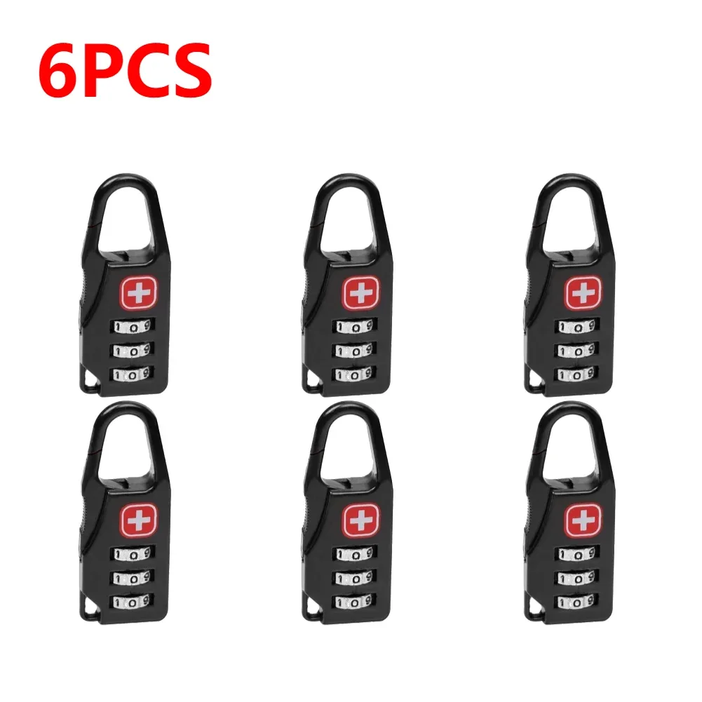 cadenas de verrouillage en alliage portable, 1 à 20 pièces, pour bagages de voyage en plein air, sac à dos à fermeture éclair, sac à main, combinaison antivol sûre, serrure à numéro de code