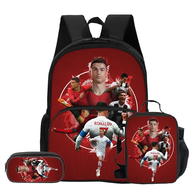 sac dos nylon noir motif football dynamique bandoulière arquée fermeture éclair integree informatique unisexe voyage