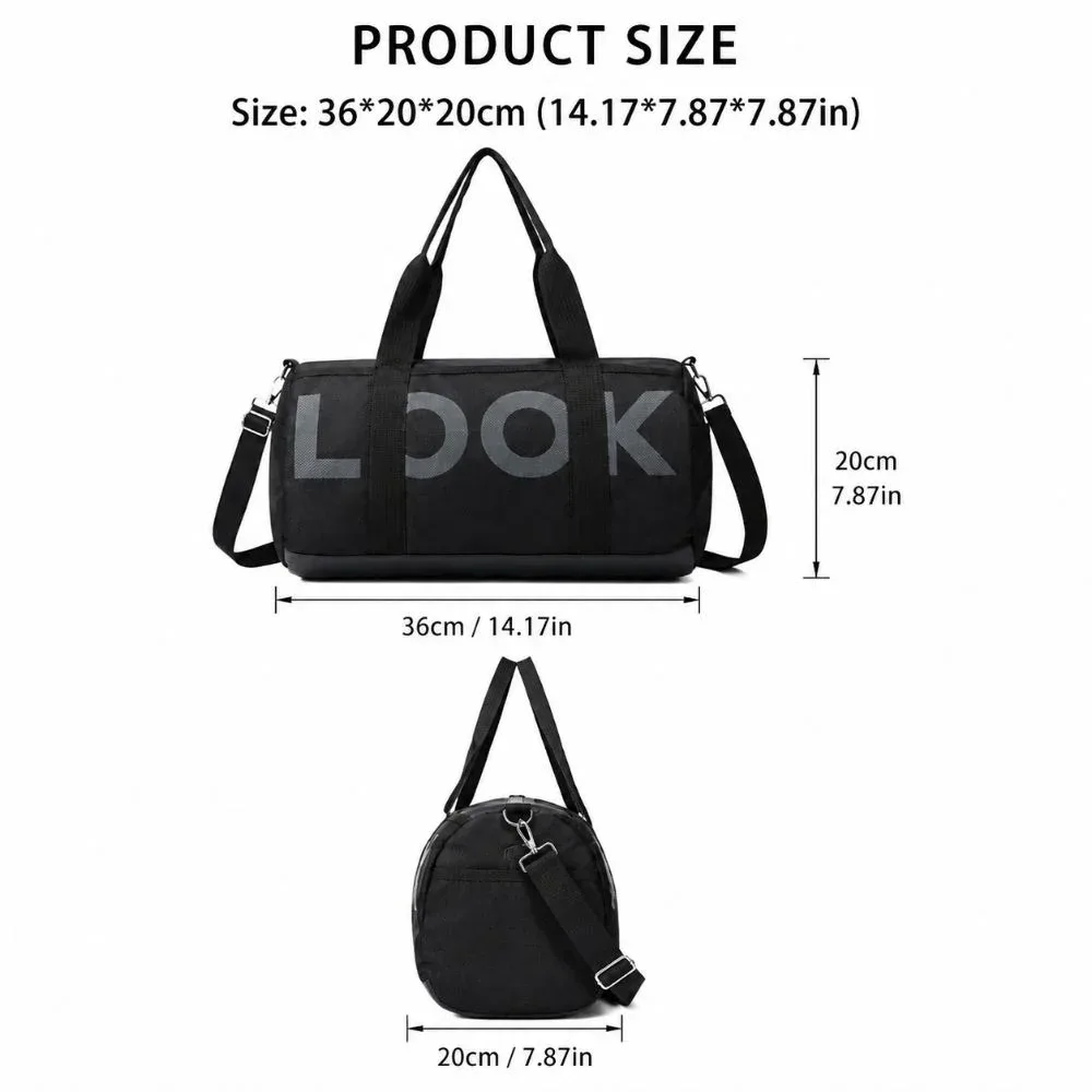 sac de voyage en nylon tendance, grande capacité, motif look, sac à main de sport imperméable et robuste, sac à bandoulière pour homme et femme