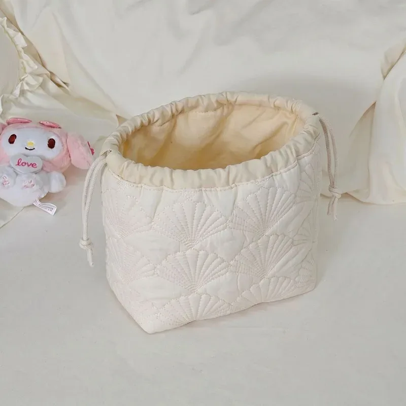 sac à cordon avec imprimé floral, grande capacité, trousse de maquillage portable, organisateur de rangement pour produits de beauté, idéal pour les voyages, la salle de sport et les articles de toilette à la maison.