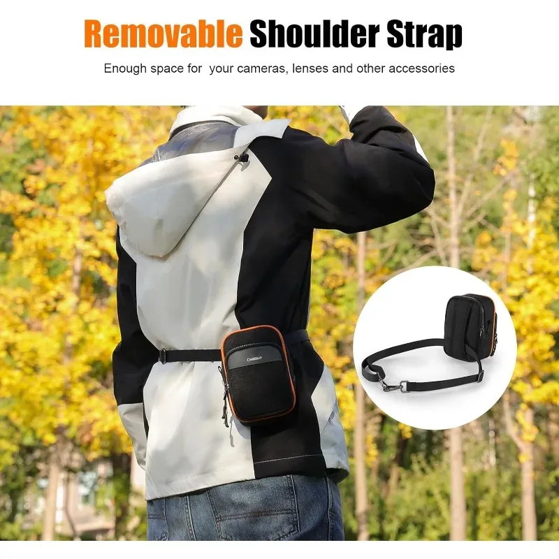 sac à bandoulière compact pour appareil photo numérique cwatcun, sac de protection portable pour appareil photo, sac de taille léger pour photographie