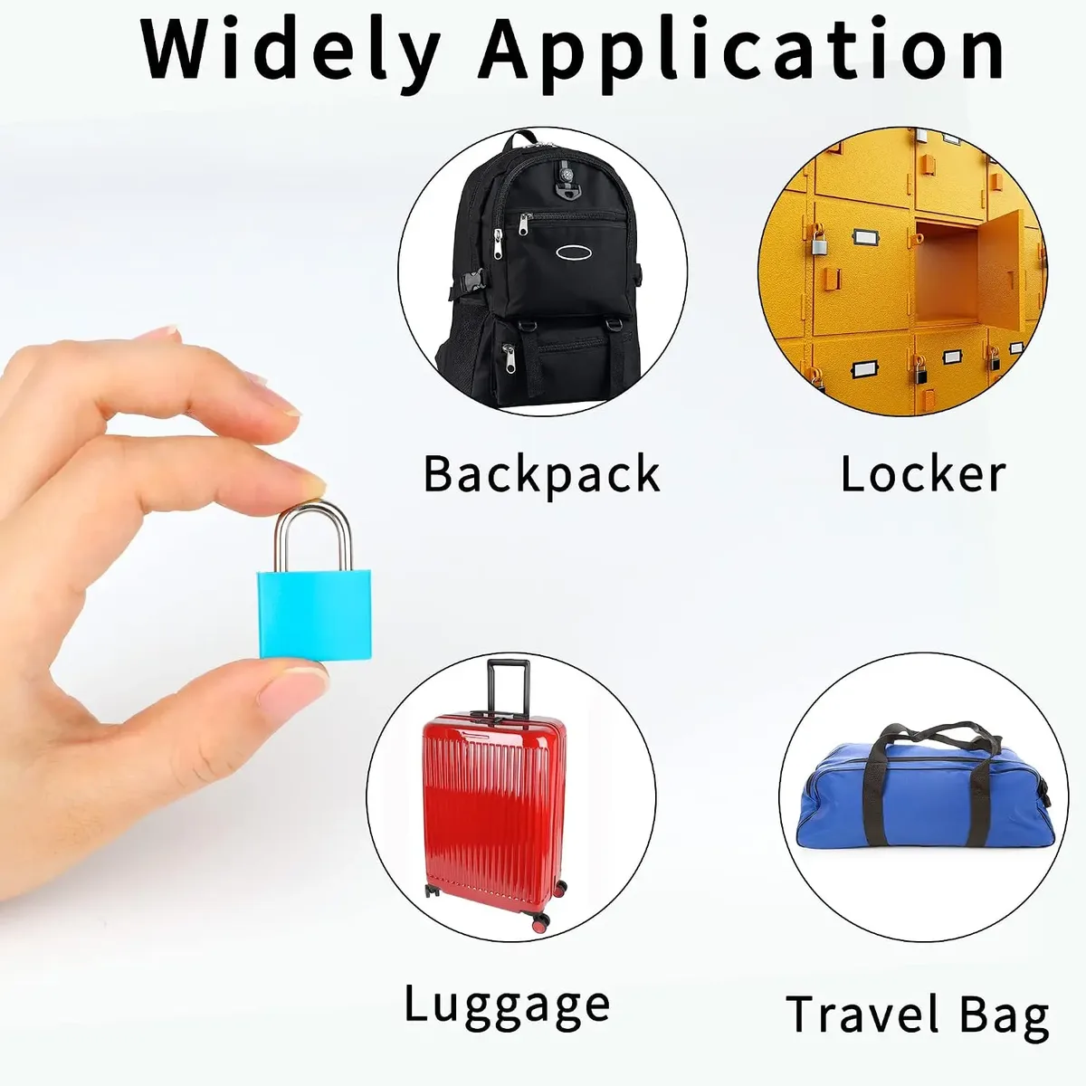 cadenas serrure tsa métallique rose bleu vert kaki voyage valise sac bandoulière protection effets personnels mini cadenas paire clés supplémentaires