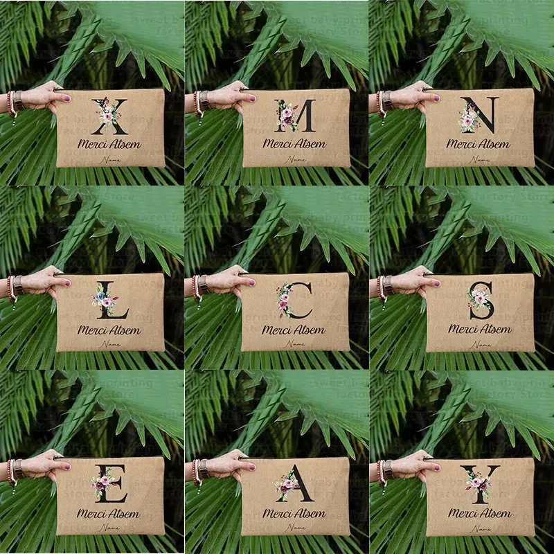 sac à cosmétiques personnalisé cadeau maitresse école, sac de rangement pour enseignant, cadeau enseignant, fin d'année, merci atsem