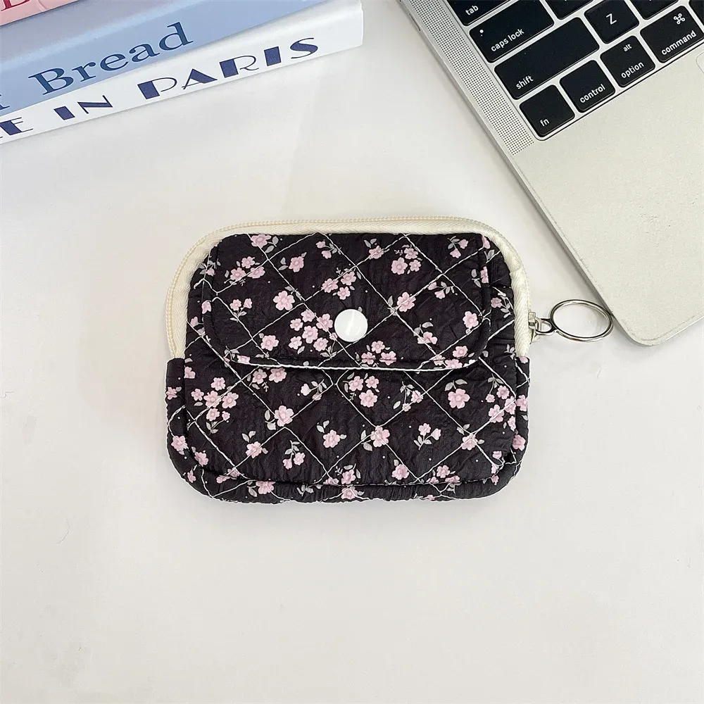 trousse cosmétique tissu coton motifs dessins animaux poche avant zippée format petite boîte usage voyage femmes