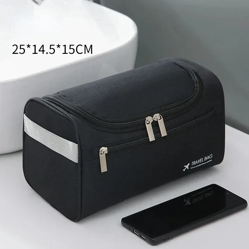 trousse de toilette en cuir pour hommes et femmes, trousse de toilette suspendue pour hommes, trousse de toilette de voyage, grande trousse à cosmétiques pour le voyage