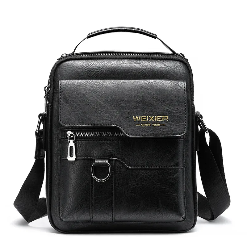 sac à bandoulière de marque pour hommes, pour ipad 9.7 pouces, sacs à rabat en cuir pu pour hommes, sacoche d'affaires solide, sac de voyage