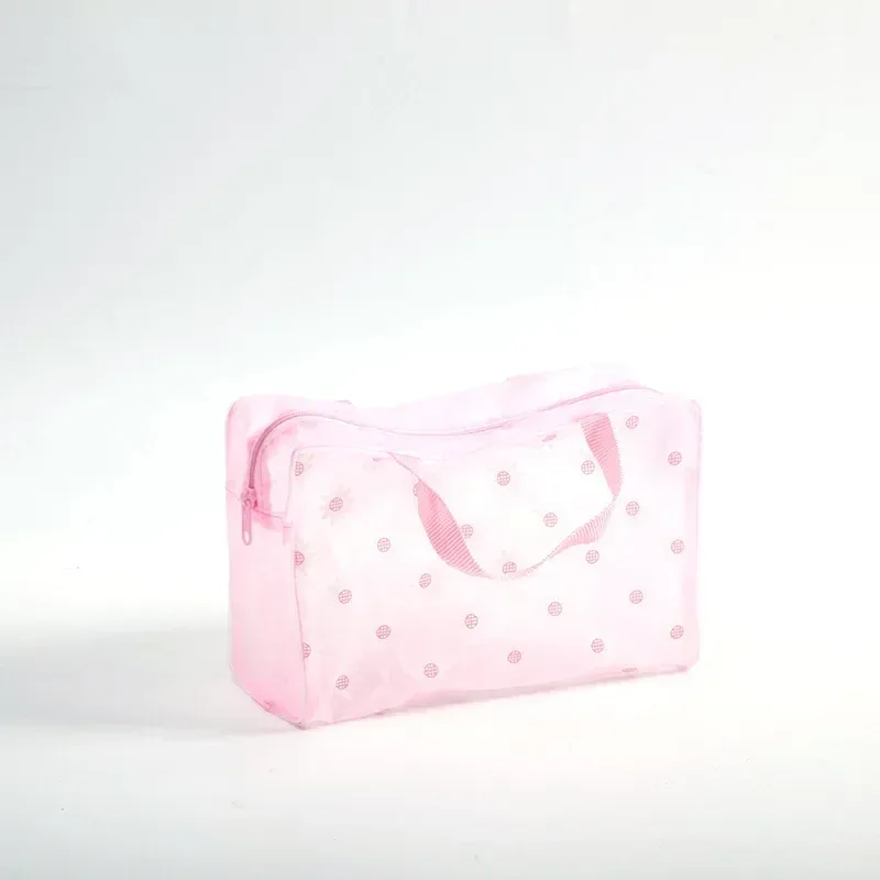 trousse de toilette transparente en pvc pour femme, trousse de maquillage, sac de rangement pour le bain, sac à cosmétiques de voyage floral, étanche, 5 couleurs