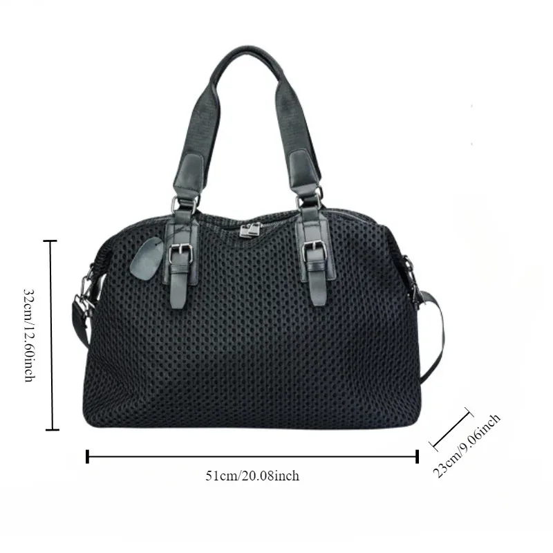 xmessun nouveau sac de voyage tendance pour femmes, sac de loisirs à grande capacité, sac de vacances imperméable en nylon, sac à bandoulière en maille