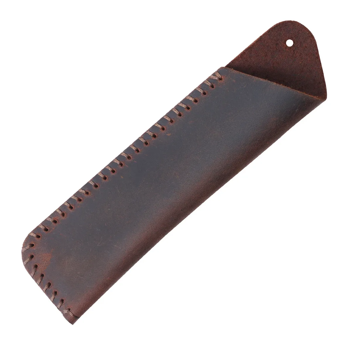 étui à stylos en cuir véritable fait main, cadeau créatif, style rétro simple et personnalisé, en cuir de vachette pleine fleur, housse de protection