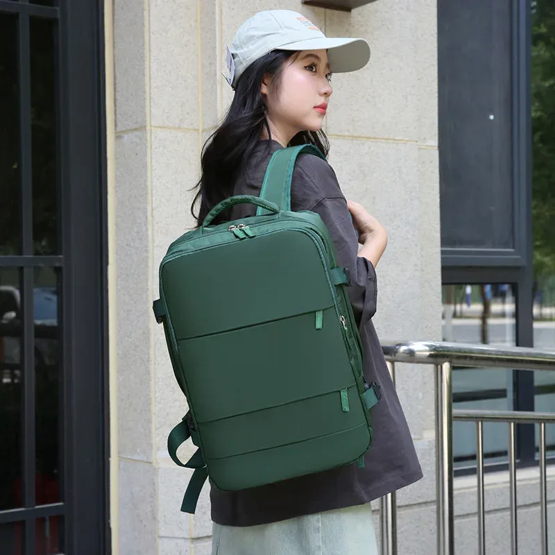 sac à dos de voyage grande capacité pour femmes, sac de voyage multifonctionnel pour voyages d'affaires, sac de rangement pour ordinateur avec chargement usb
