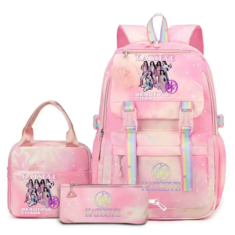 sac dos toile tissu doux motifs graphiques bandes arc ciel poignées rétractables sangles coussin air grande capacité unisexe voyage école