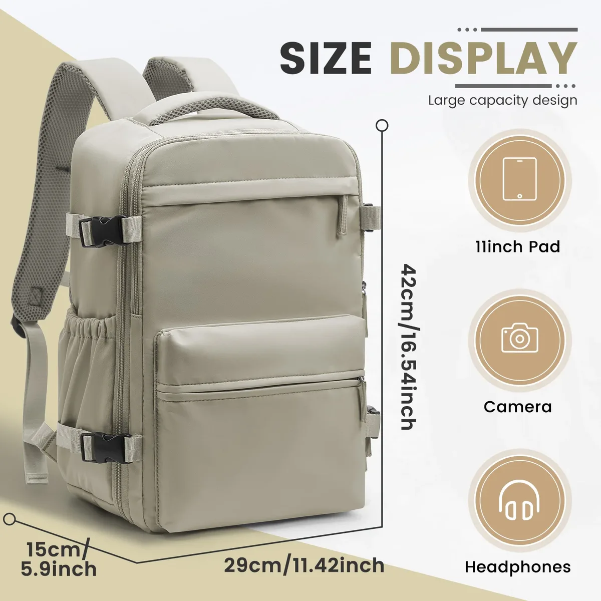 sac de cabine ryanair 40x30x20, sac à dos de compression sous vide pour homme, bagage à main, sac à dos pour ordinateur portable, sac de rangement sous vide pour vêtements 42x29x15