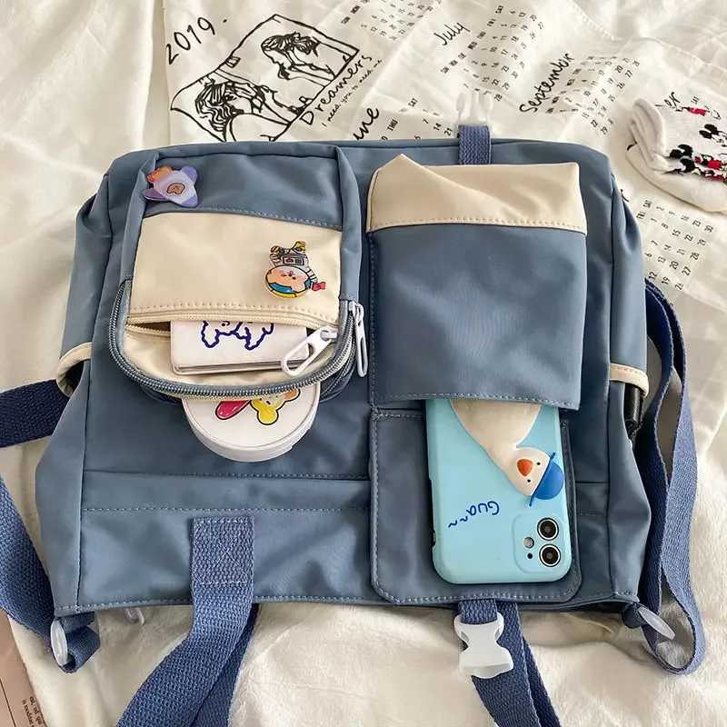 sacs à main en toile imperméable pour femmes, sac à bandoulière en nylon pour dames, sacoche oxford, fourre-tout pour livres, sacoches pour filles