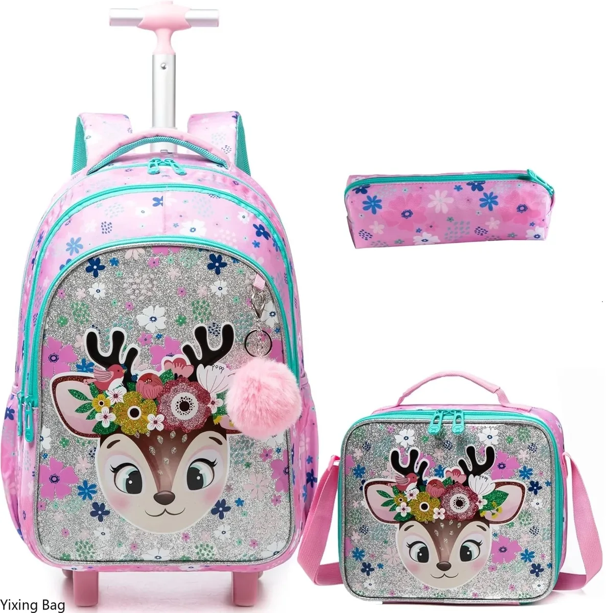 sac à dos à roulettes pour enfants, sac à dos à roulettes pour garçons, sac à roulettes d'école, ensemble de sacs à bagages de voyage pour enfants