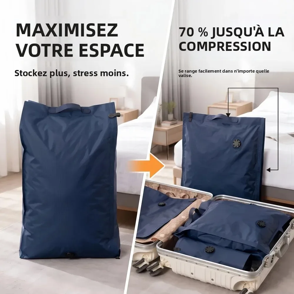 sacs de compression réutilisables pour voyage, sacs de rangement sous vide pour vêtements et valises, sacs gain de place pour les essentiels de voyage et de déménagement