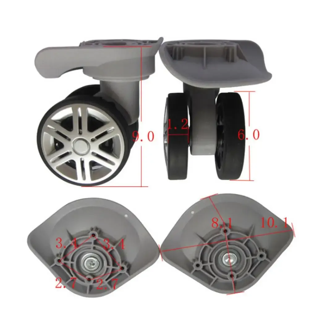 roues bagages silencieuses double boule chaussures valise réparation voyage haut qualité pp pet universelles marron gris rose doré