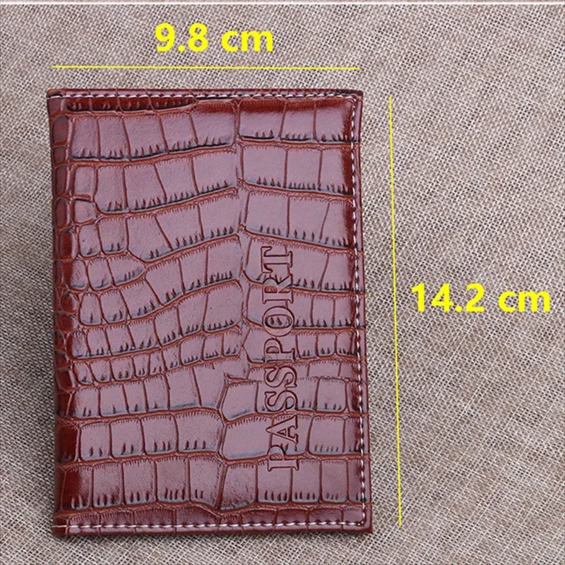 étui de passeport à motif crocodile, porte-carte d'identité pour filles et garçons, étui de voyage pour billets et passeports