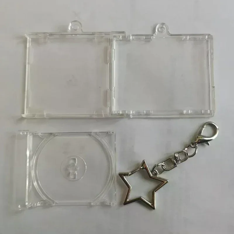 1 pièce mini porte-clés avec fonction nfc, en forme de boîtier de cd, accessoire de sac, album commémoratif, porte-clés idole, accessoires de sac à dos diy