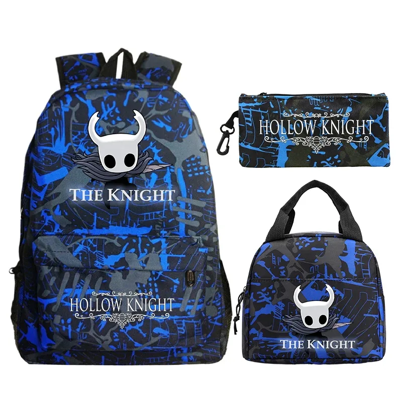 lot de 3 sacs à dos game hollow knight, sac à déjeuner et trousse à crayons, sac d'école léger pour garçons et filles, sac à dos de voyage pour étudiants, sac à dos pour ordinateur portable et livres