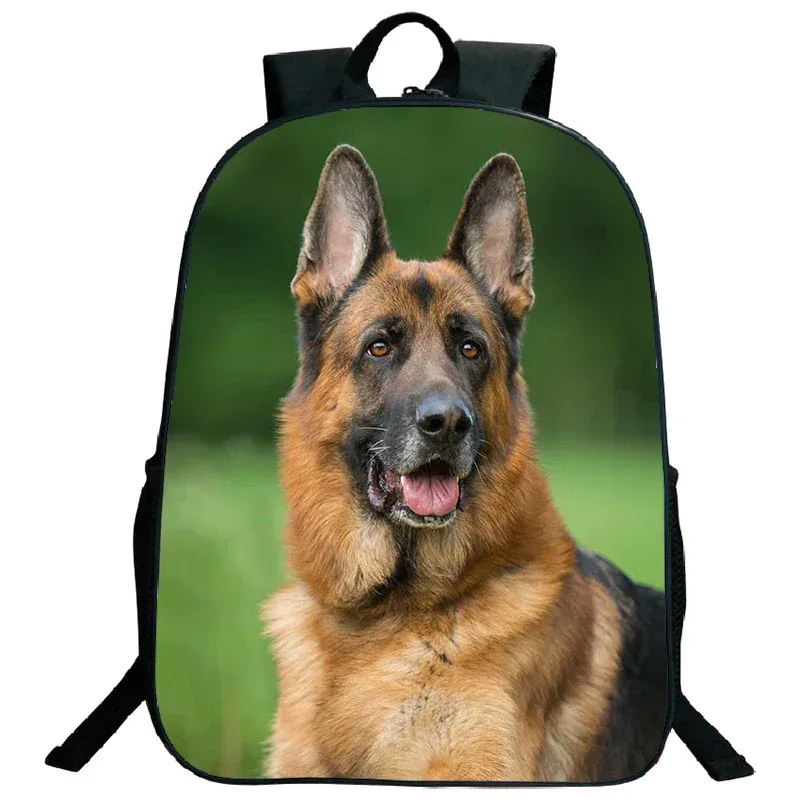 sac à dos imprimé de troupeau des contribuables allemands, grande capacité, sacs d'école pour garçons et filles, sac à dos mignon pour chien corgi husky, sac de voyage étanche, cartable