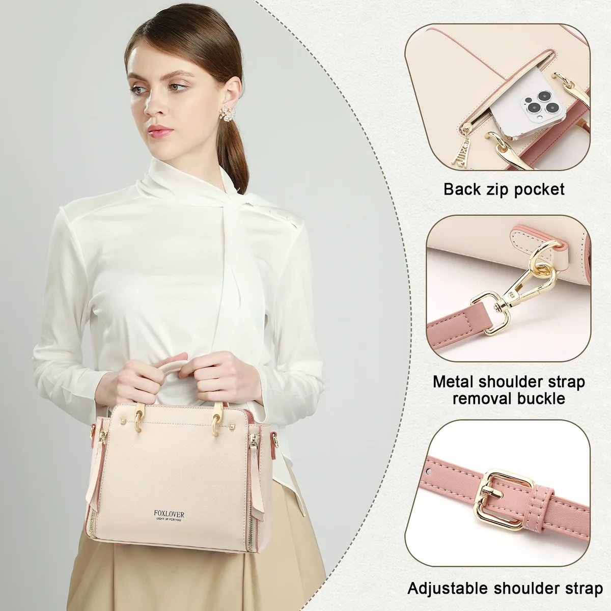sac à bandoulière en cuir croûte foxer pour femme, sac à main élégant, nouveau sac fourre-tout grand format pour femme 2026, sac à bandoulière de luxe