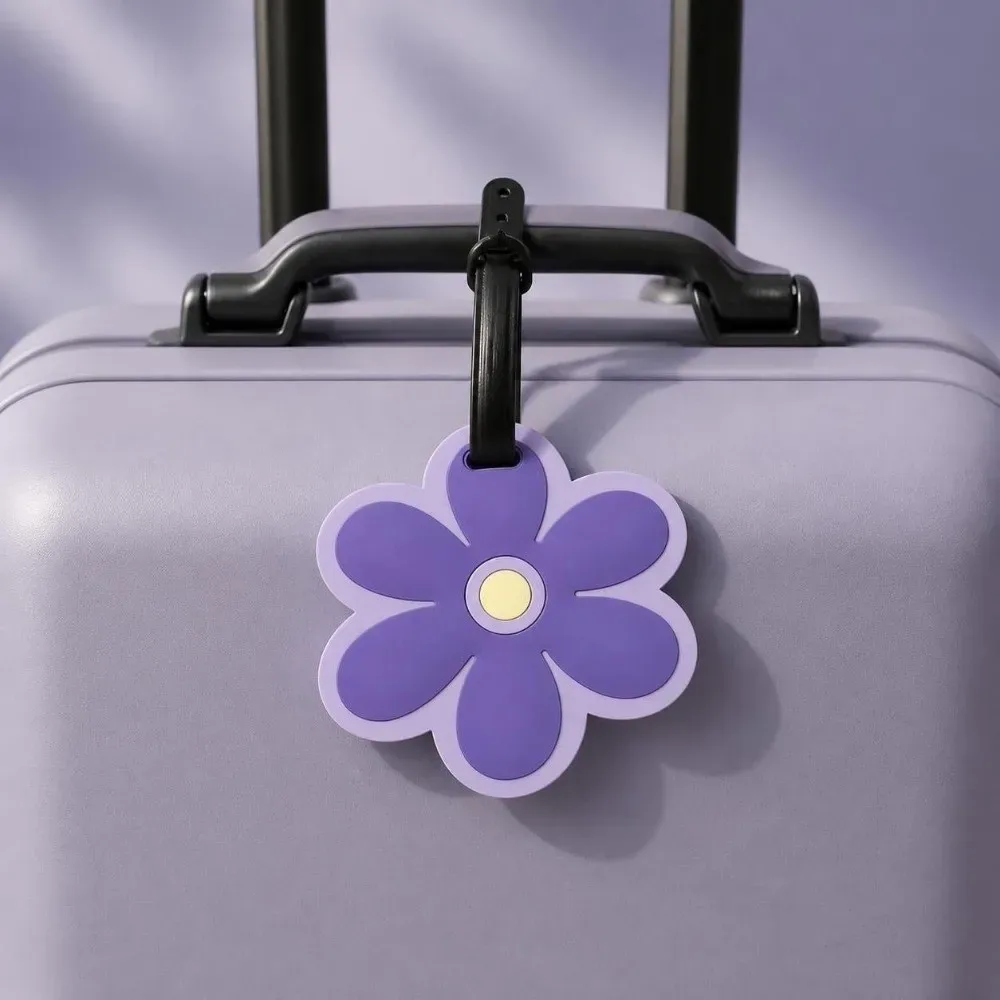 étiquette de bagage à motif floral tendance, étiquettes d'embarquement anti-perte, étiquette de bagage réglable et portable pour hommes et femmes