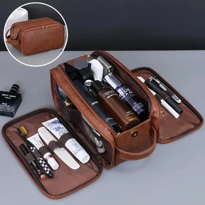 sac suspendu imperméable à plusieurs poches pour cosmétiques, trousse de toilette en pu pour femmes et hommes, sacs de voyage essentiels, sacs de maquillage, sac organisateur de lavage
