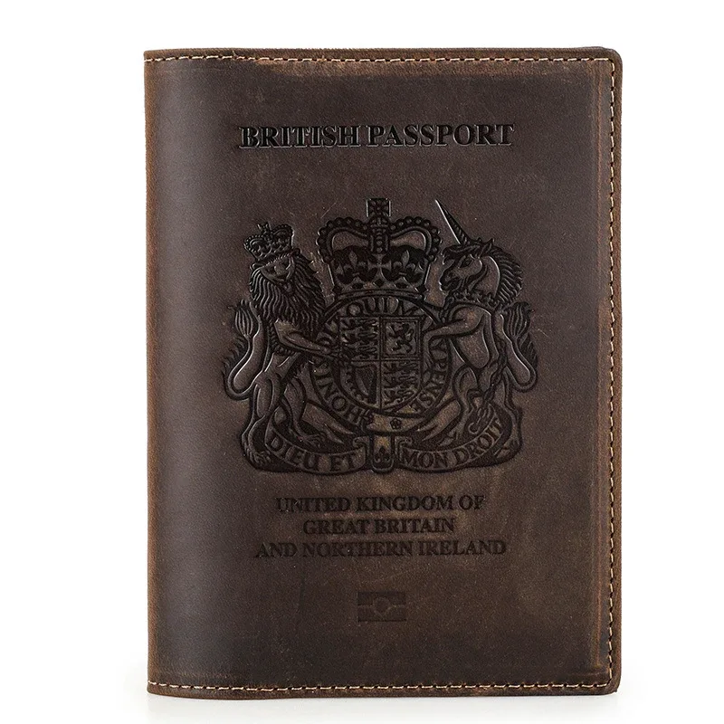 porte-passeport en cuir de vache véritable avec étui airtag-portefeuille de voyage bloquant rfid, poche anti-perte et porte-carte pour hommes et femmes