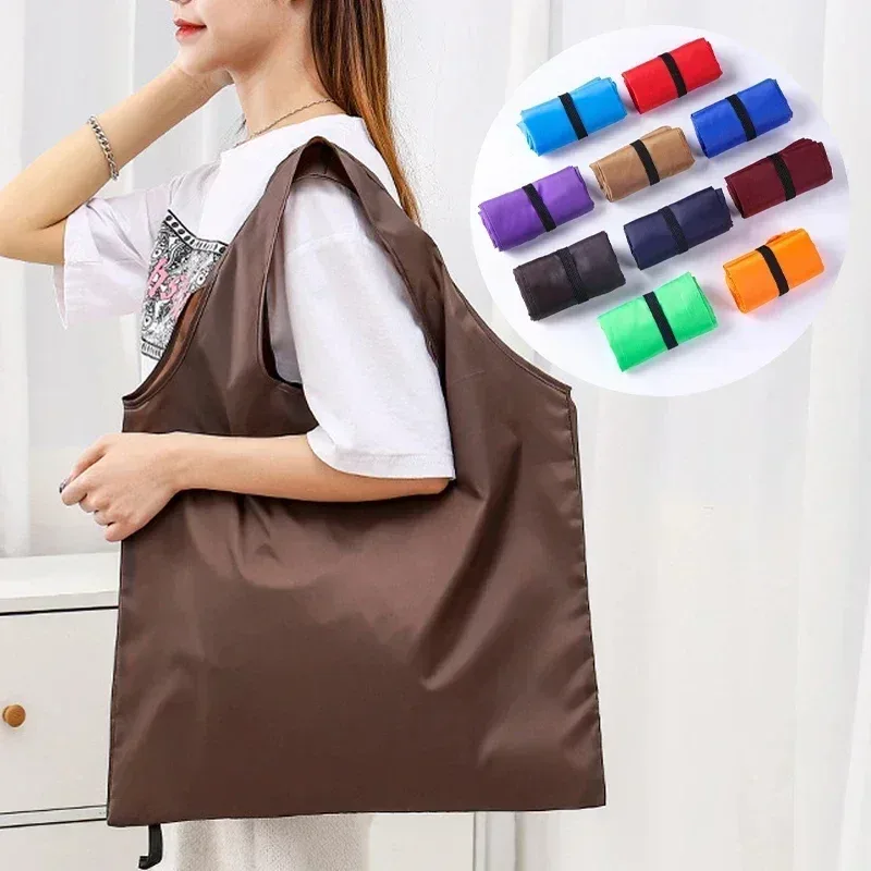 sac de courses pliable, sac d'épicerie de voyage réutilisable, sac à main écologique à une épaule pour voyage, sac fourre-tout de stockage des aliments et des fruits